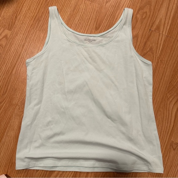 Eileen fisher pastel blue sleeveless tank top organic cotton size medium - Picture 1 of 6